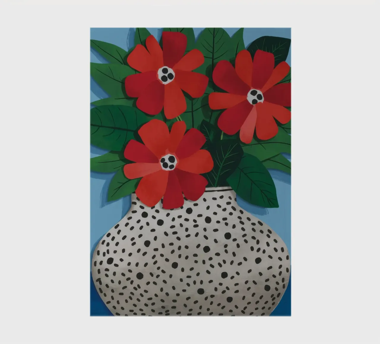 Spotted Vase Red Poppies notebook by Haven Fantasy