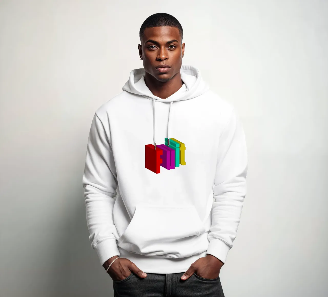 Frutta Typo Stile colorato felpa con cappuccio da Urban Life