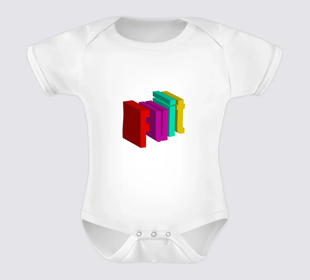 Frutta Typo Stile colorato body neonato maniche corte da Urban Life