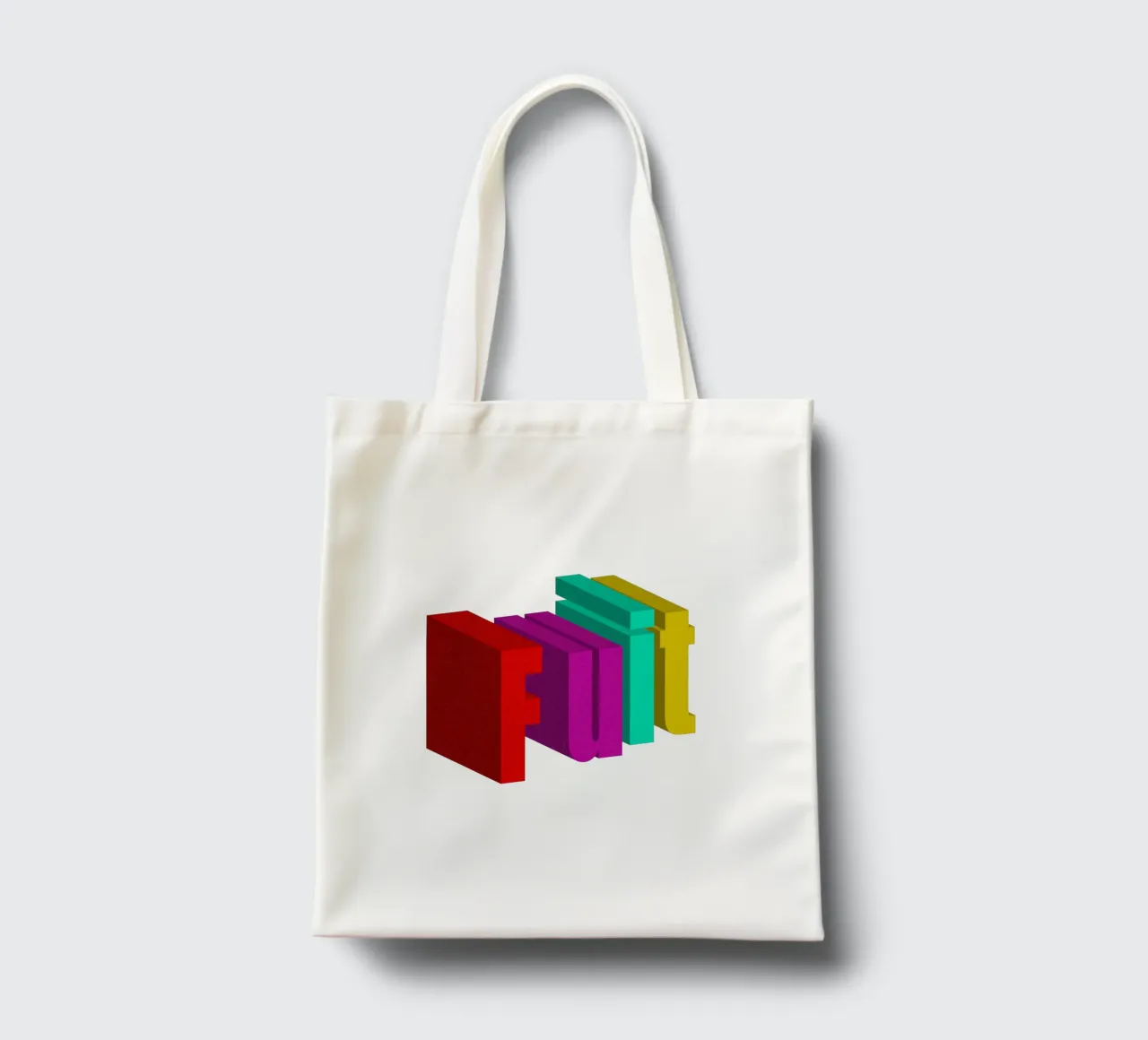 Frutta Typo Stile colorato borsa in juta da Urban Life