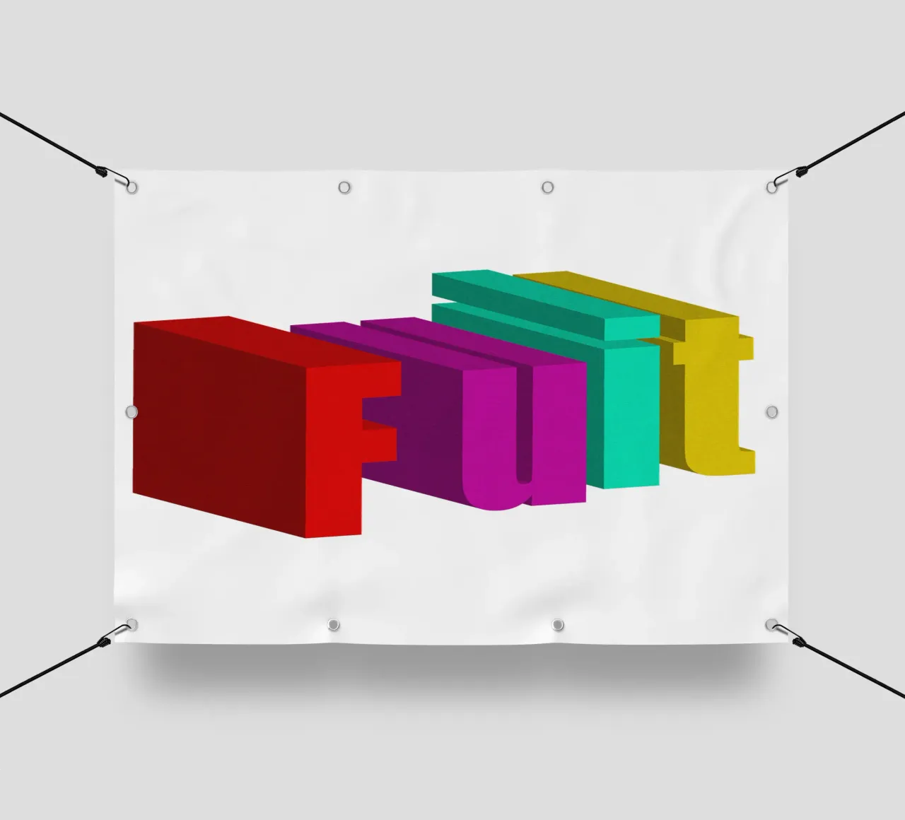 Frutta Typo Stile colorato telo in pvc da Urban Life
