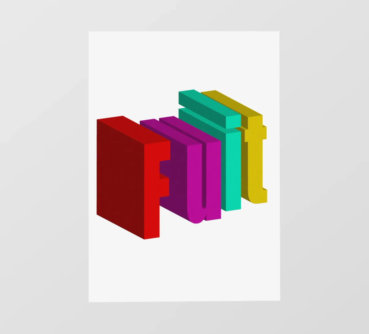 Frutta Typo Stile colorato telo in pvc da Urban Life