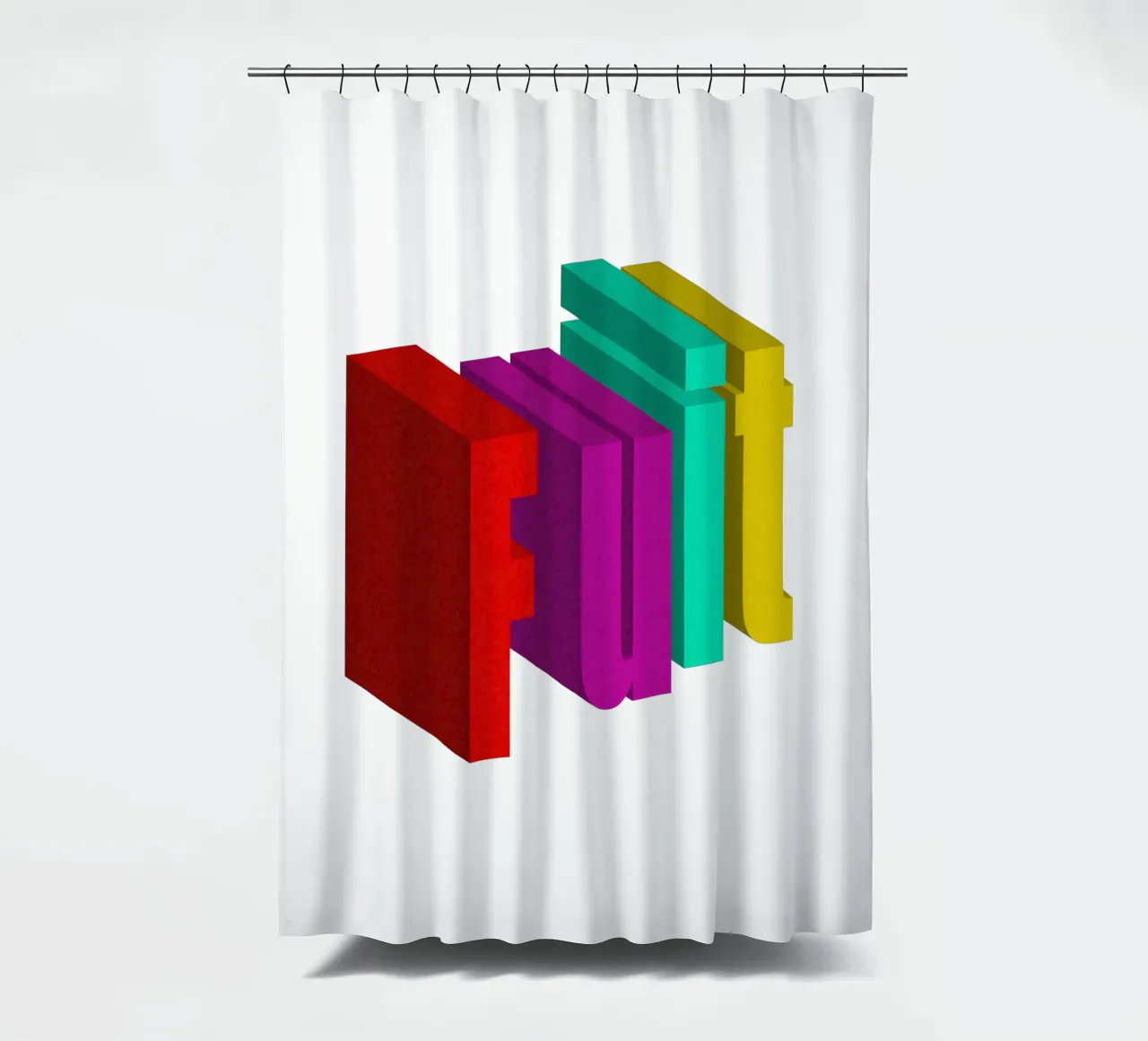 Frutta Typo Stile colorato tenda da doccia da Urban Life