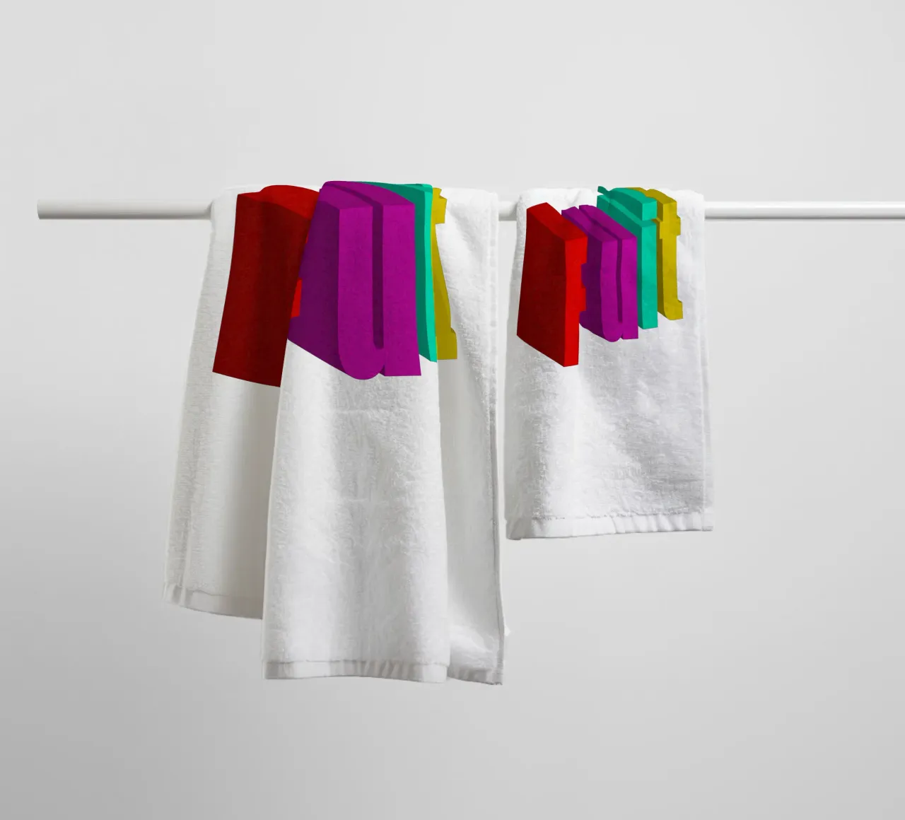 Frutta Typo Stile colorato asciugamano da bagno da Urban Life