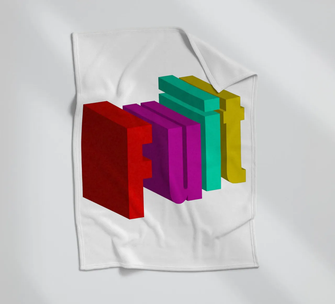 Frutta Typo Stile colorato coperta in pile da Urban Life