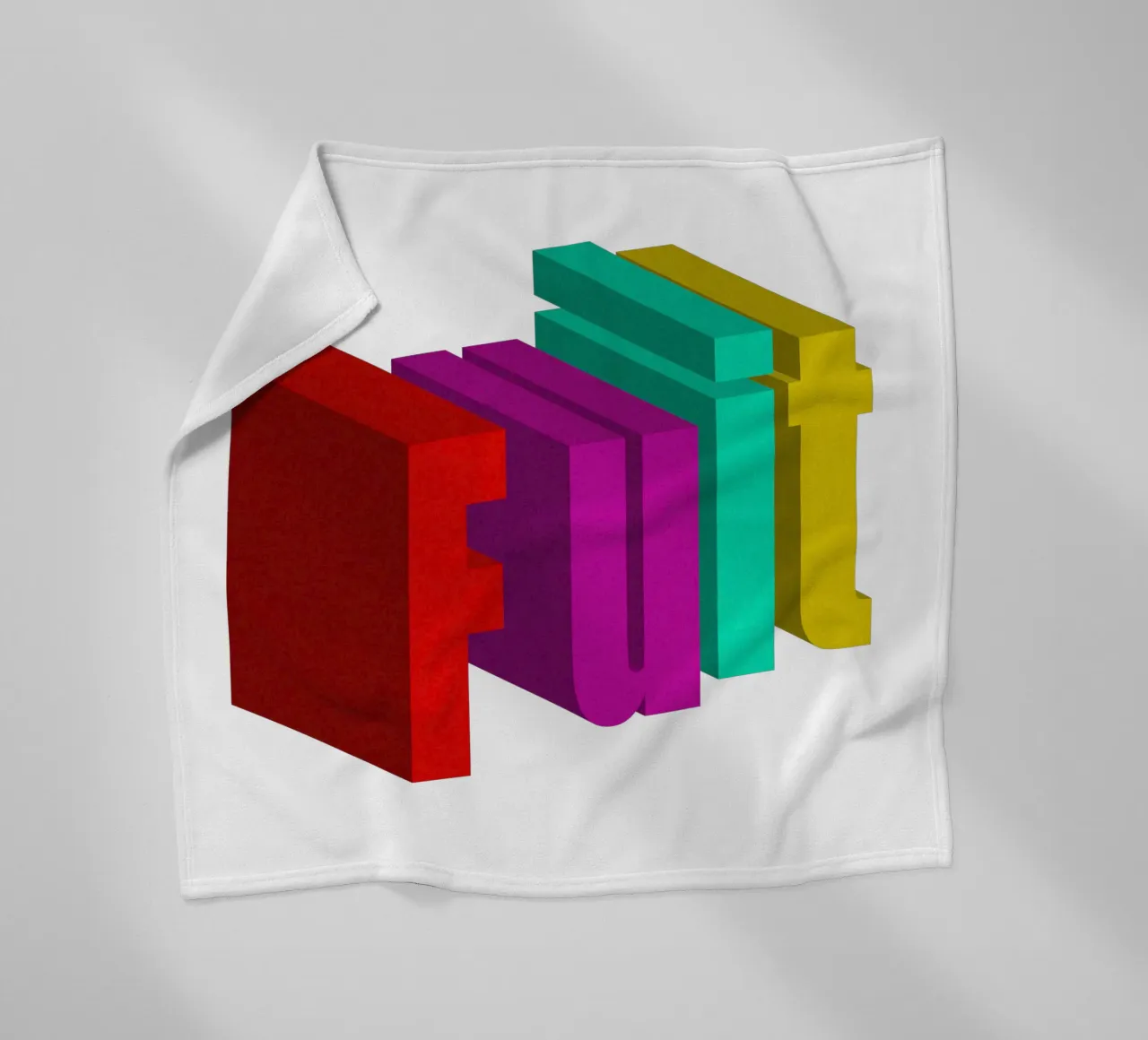 Frutta Typo Stile colorato coperta in pile da Urban Life