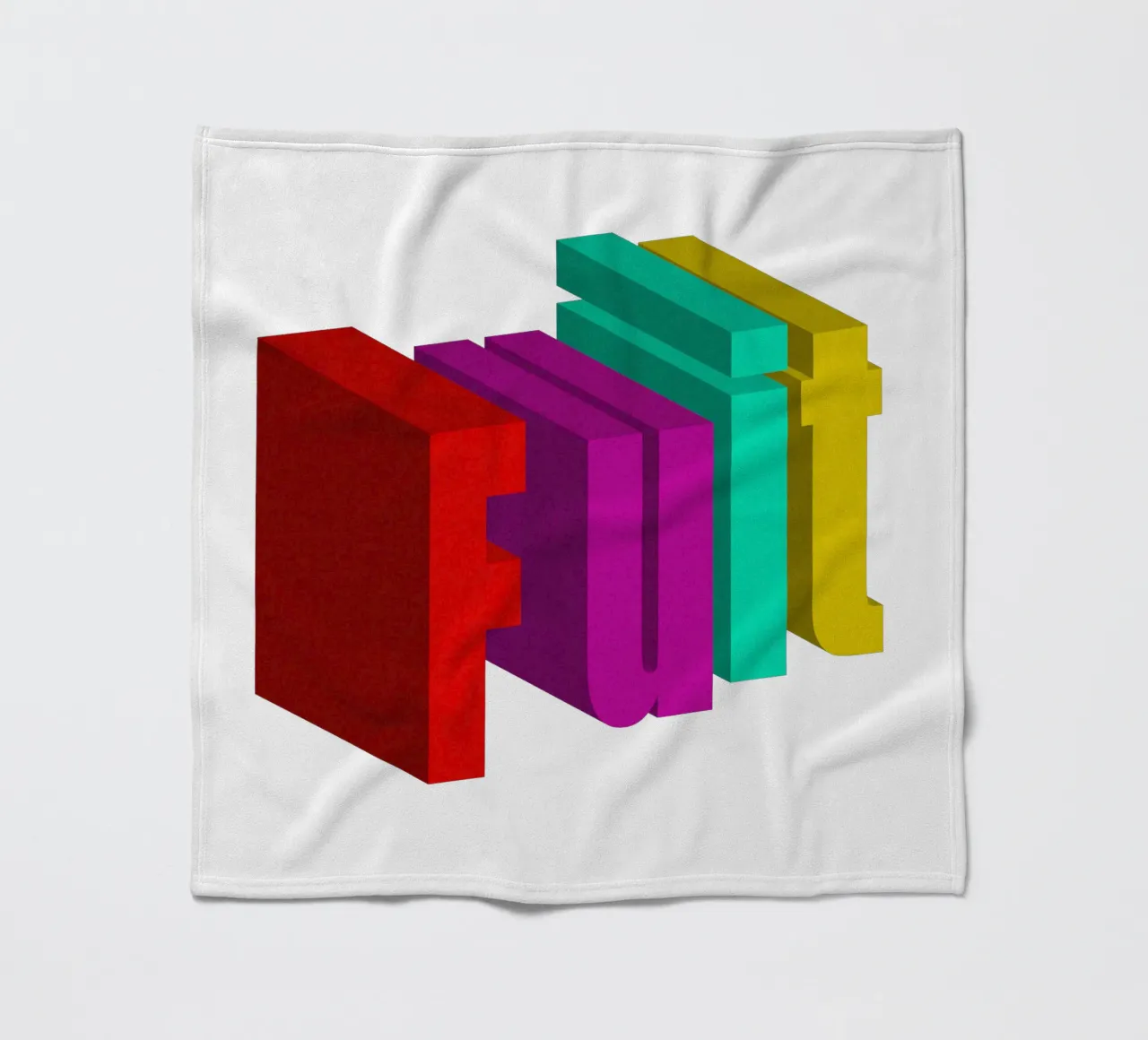 Frutta Typo Stile colorato coperta in pile da Urban Life
