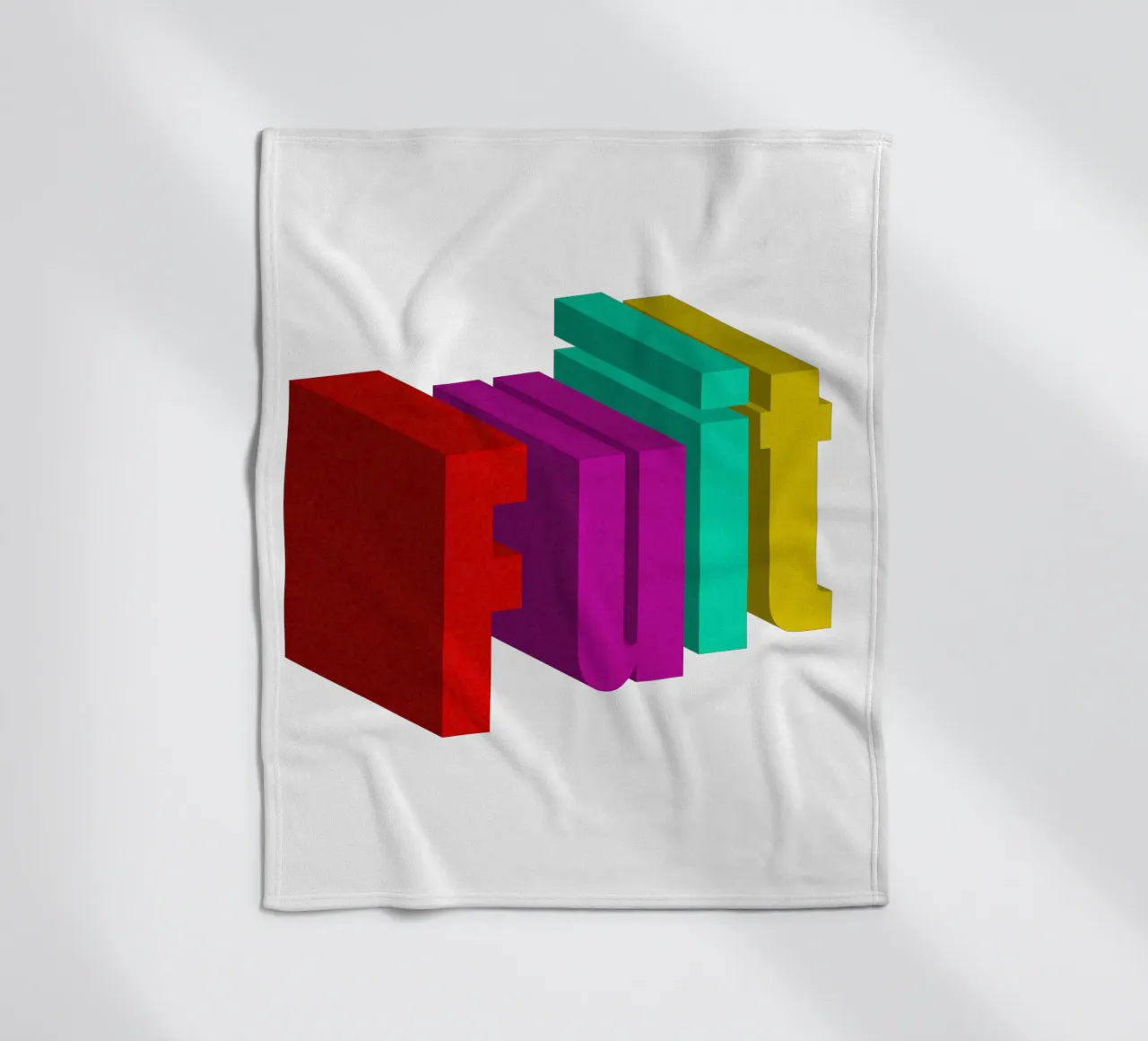 Frutta Typo Stile colorato coperta in pile da Urban Life