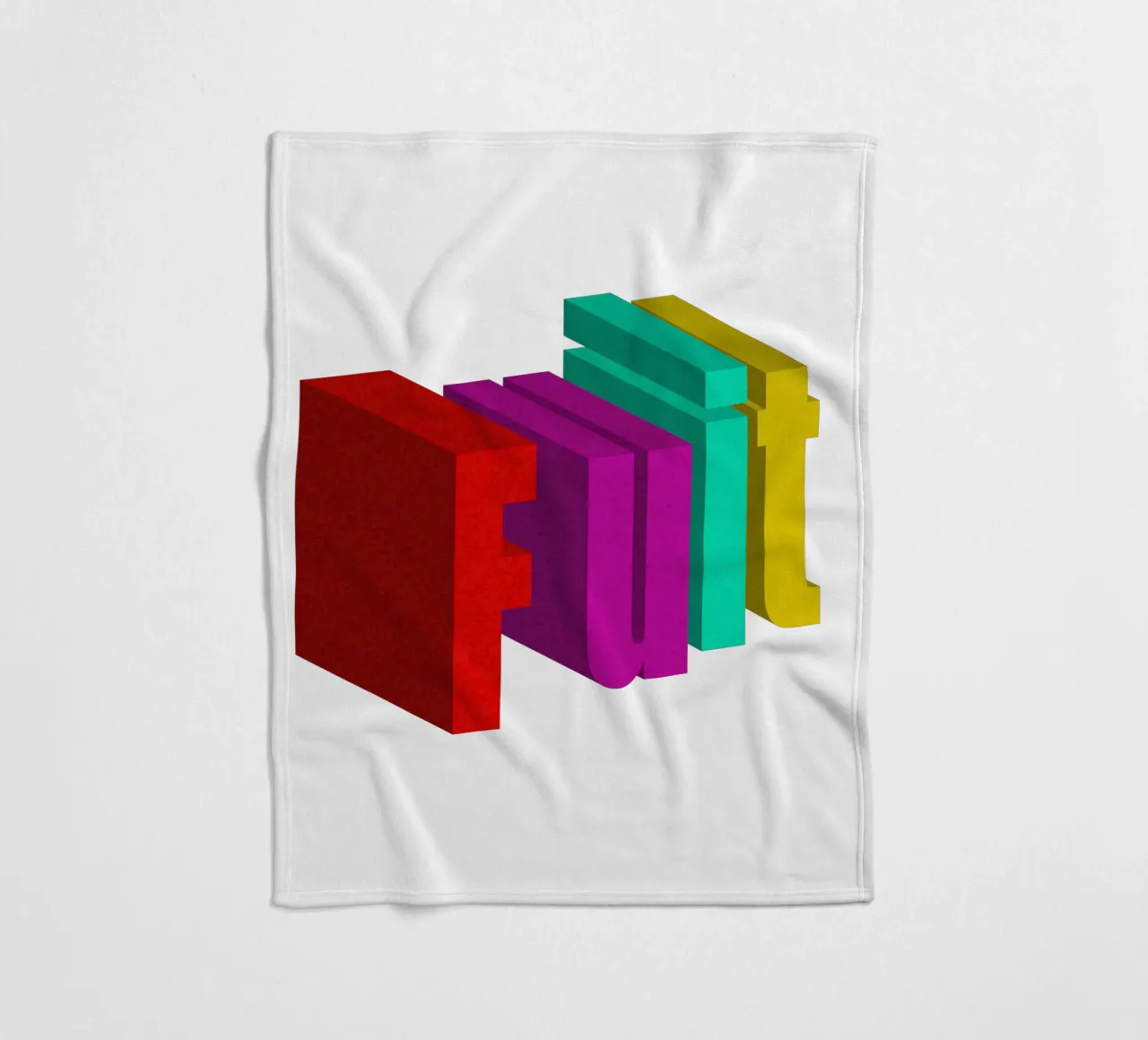 Frutta Typo Stile colorato coperta in pile da Urban Life