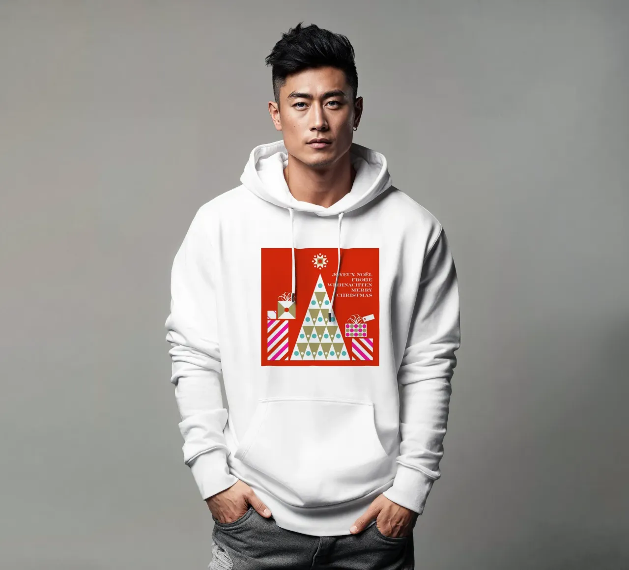 Albero con regali felpa con cappuccio da Bo Lundberg