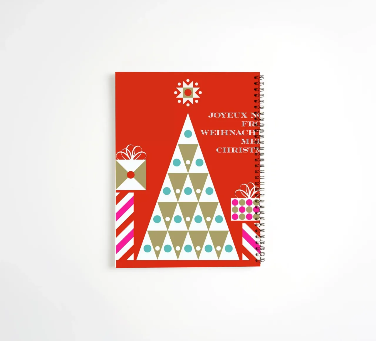 Tree With Gifts spiral notebook by Bo Lundberg