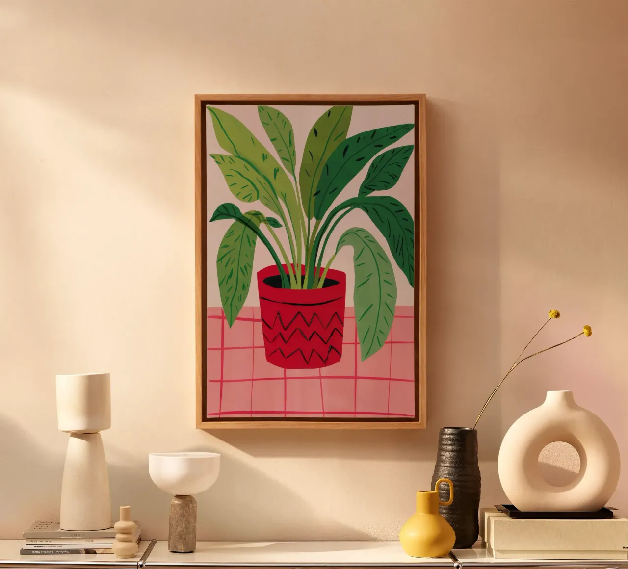 Rood potruitje canvas met Baklijst van Haven Fantasy