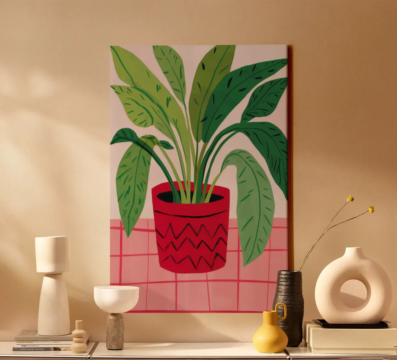 Rood potruitje canvas met Baklijst van Haven Fantasy