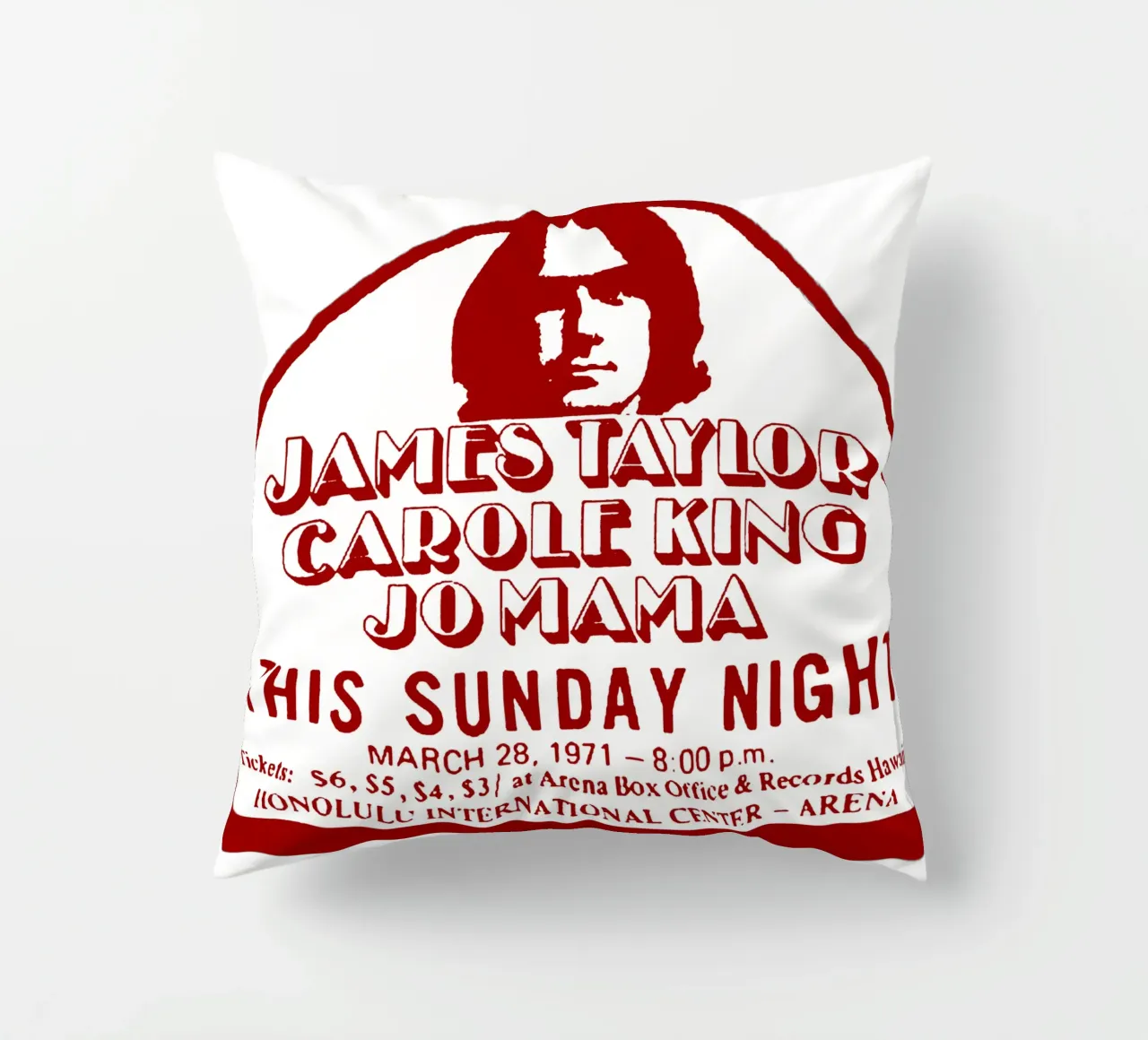 James Taylor - Quote decorative cushion by Deepness