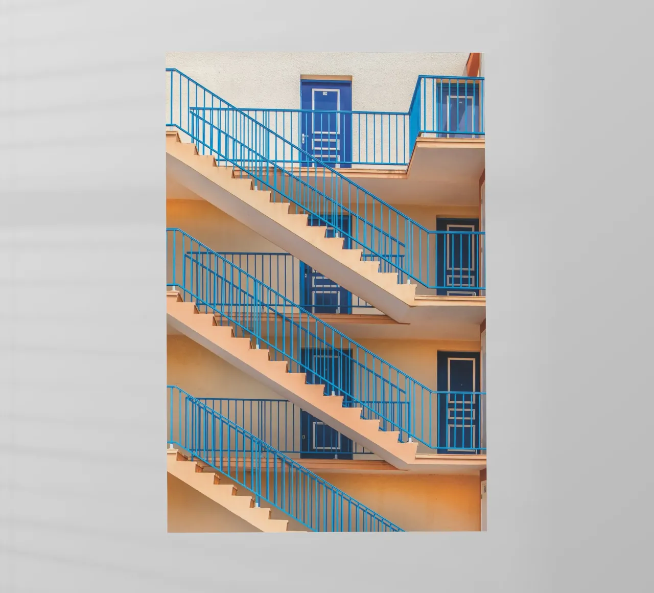 Blue stairs pellicola backlit da Dave Hare Photography