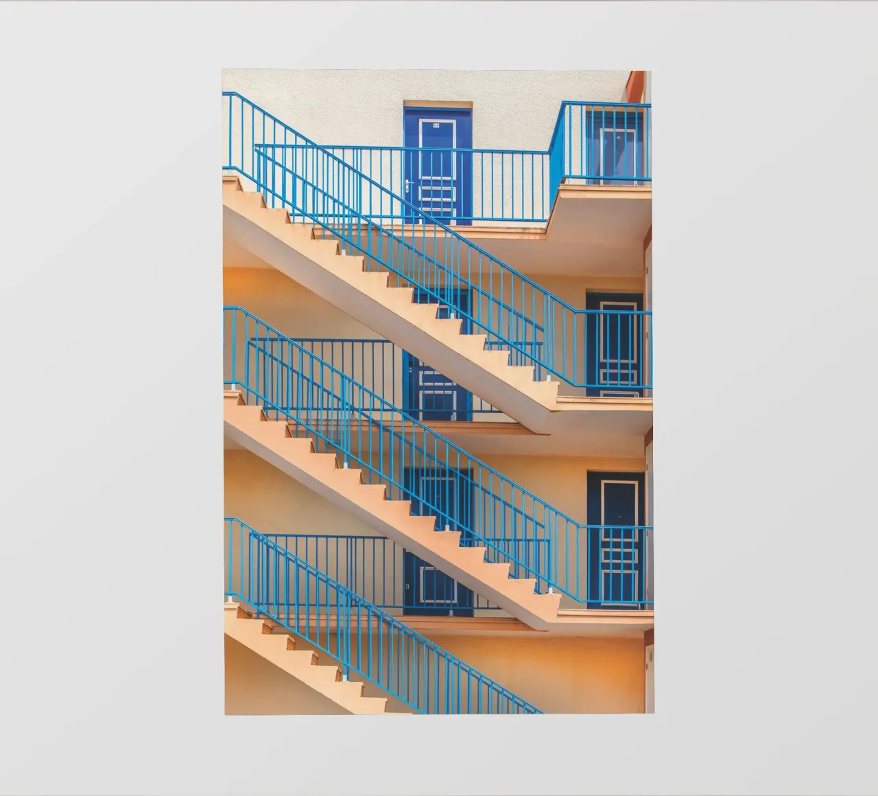 Blue stairs pellicola backlit da Dave Hare Photography