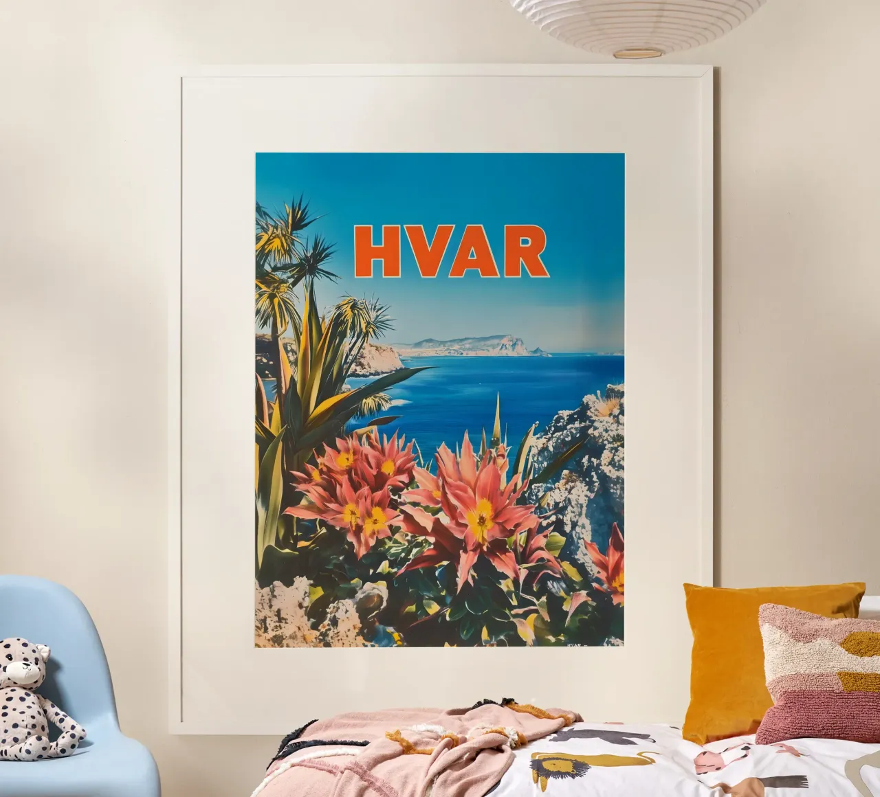 Hvar Croazia manifesti di viaggio d'epoca poster con telaio in legno da Vintage Travel Art