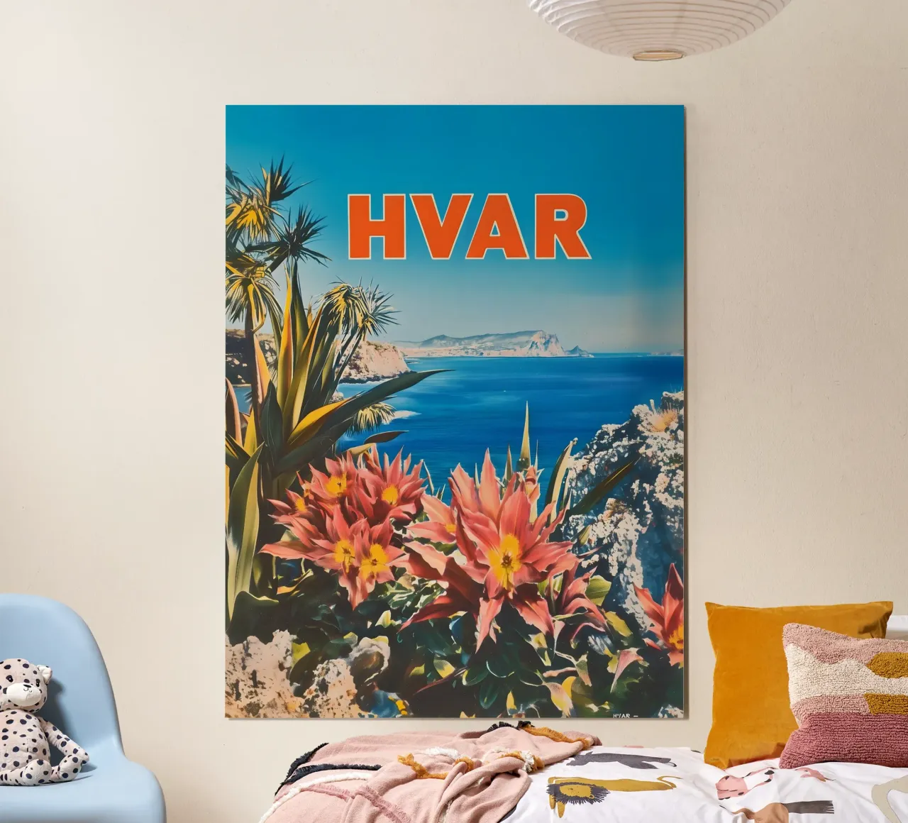Hvar Croazia manifesti di viaggio d'epoca poster con telaio in legno da Vintage Travel Art
