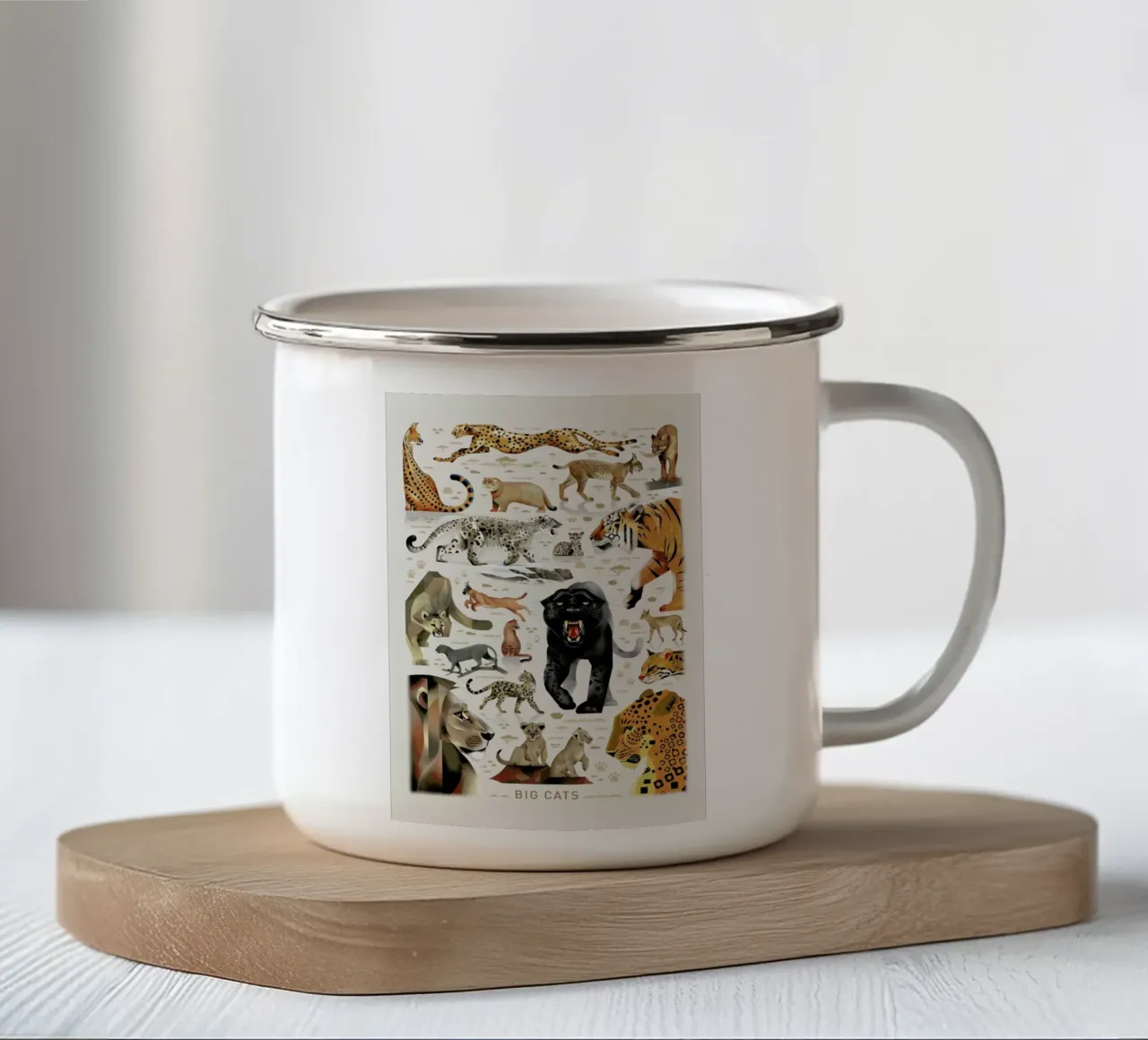 Big Cats tazza in smalto da Dieter Braun