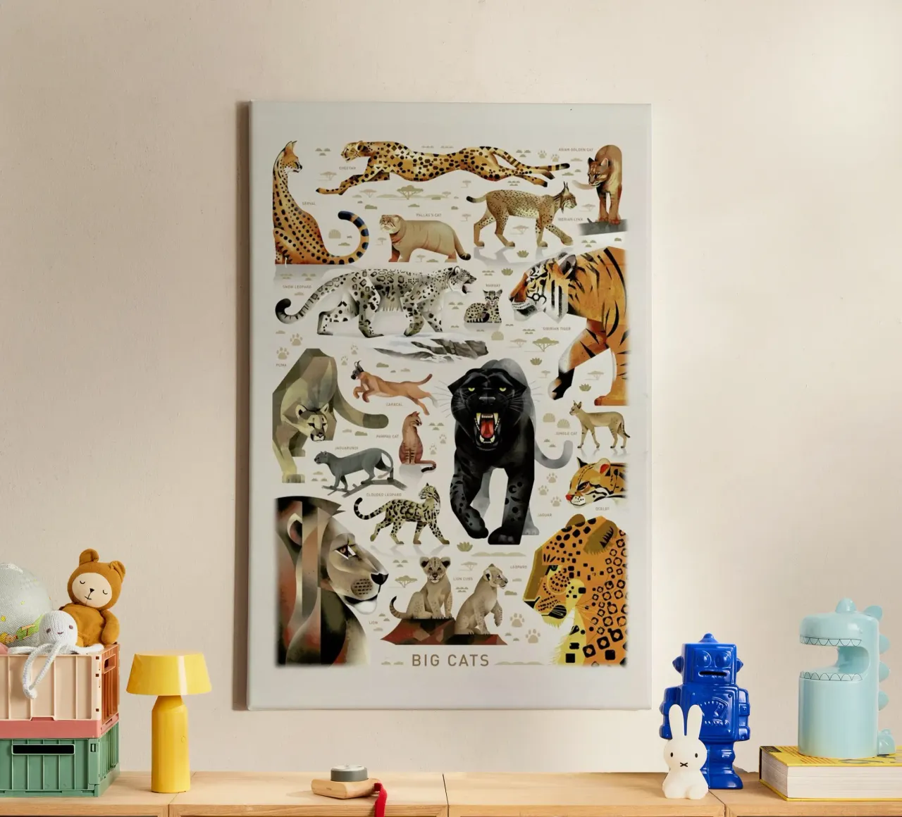 Big Cats tela con Cornice a cassetta da Dieter Braun