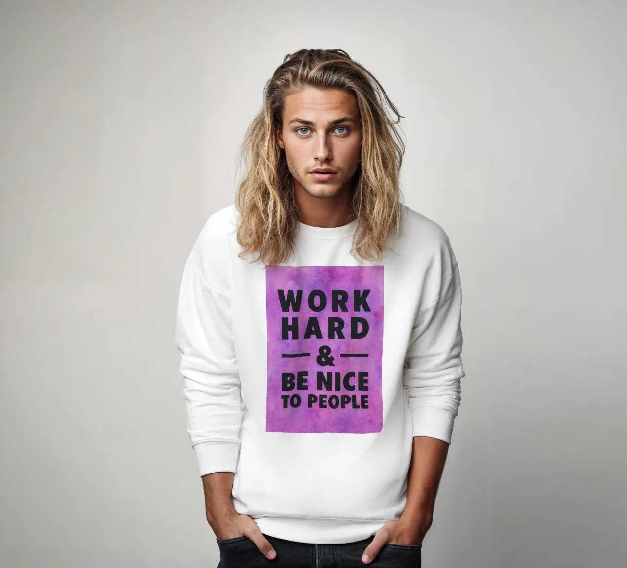 lavorare sodo ed essere persone gentili felpa da onelove