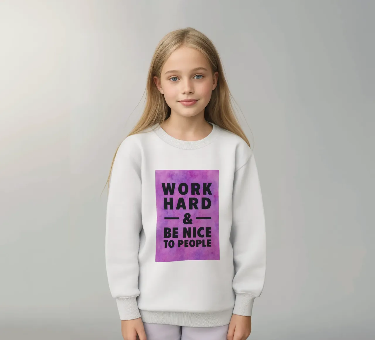 lavorare sodo ed essere persone gentili felpa bambino da onelove
