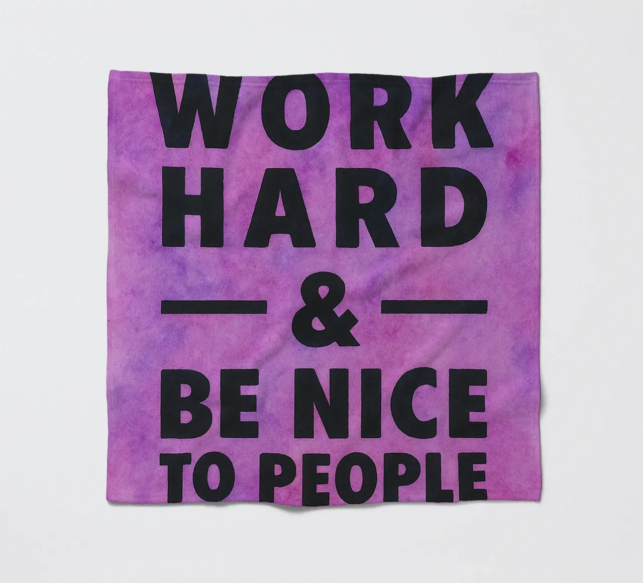 work hard and be nice people fleece blanket by onelove