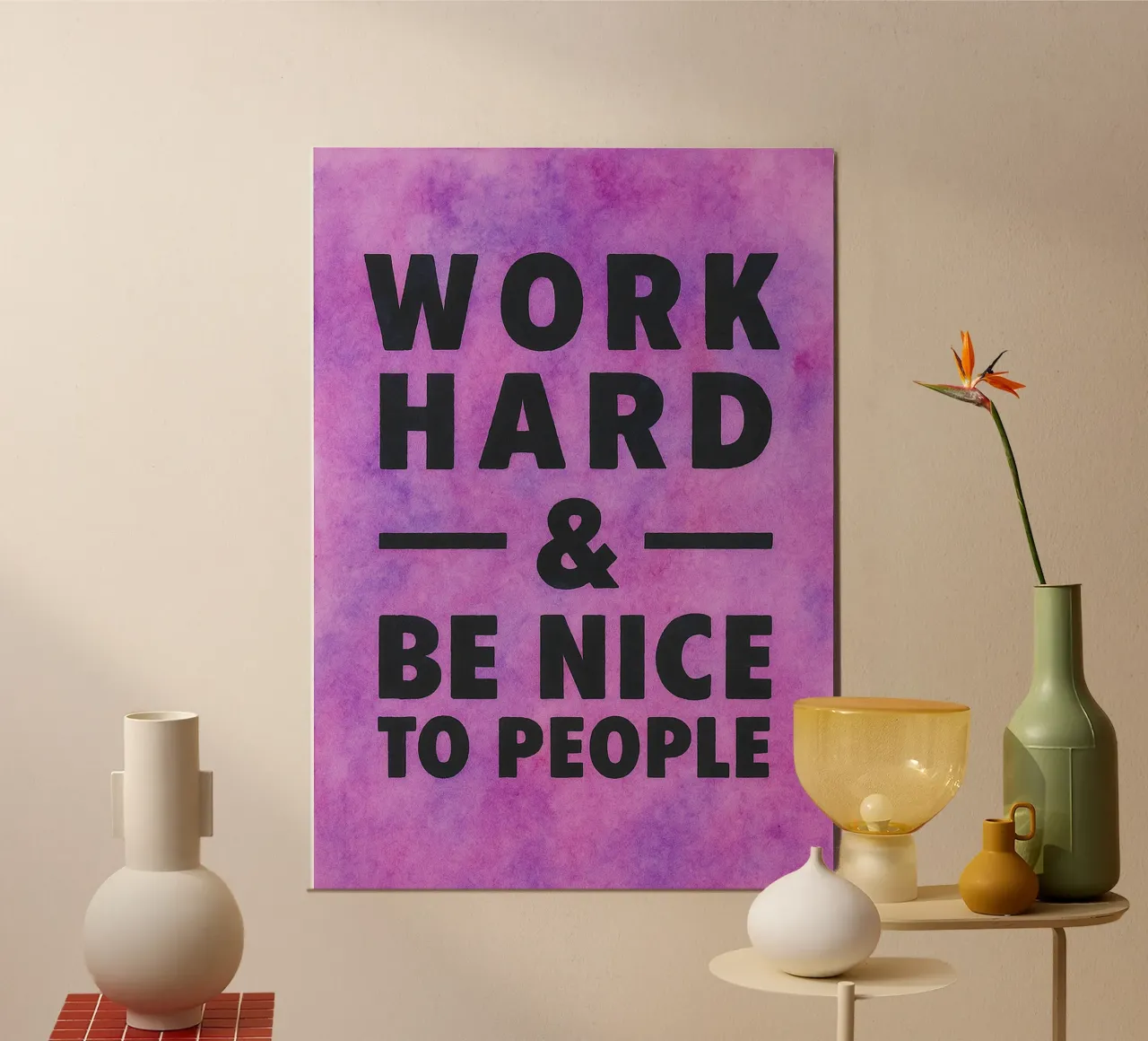 lavorare sodo ed essere persone gentili carta hahnemühle da onelove