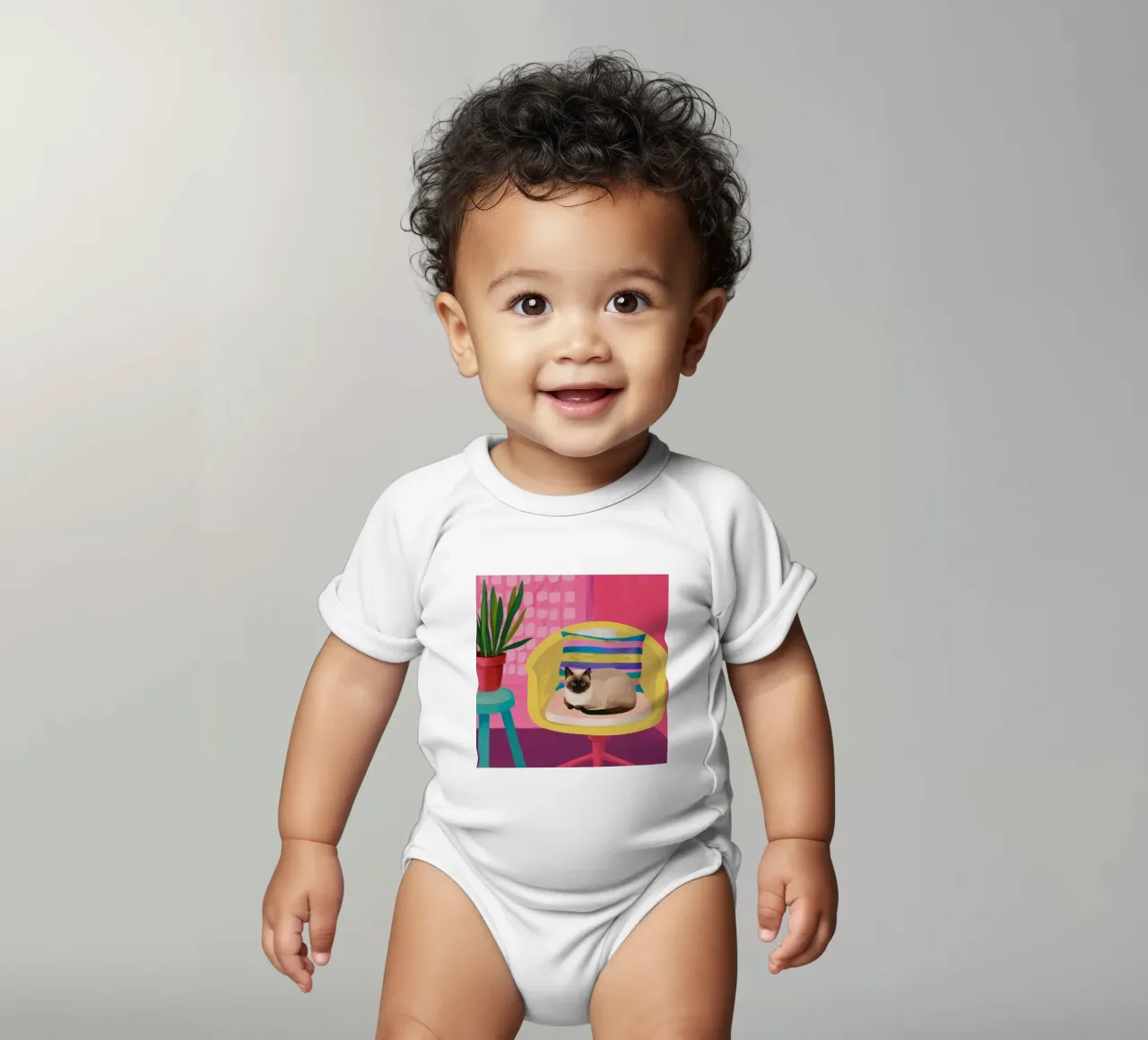 Siamesischer Stuhl Repose Kurzarm Babybody von Stone Decade