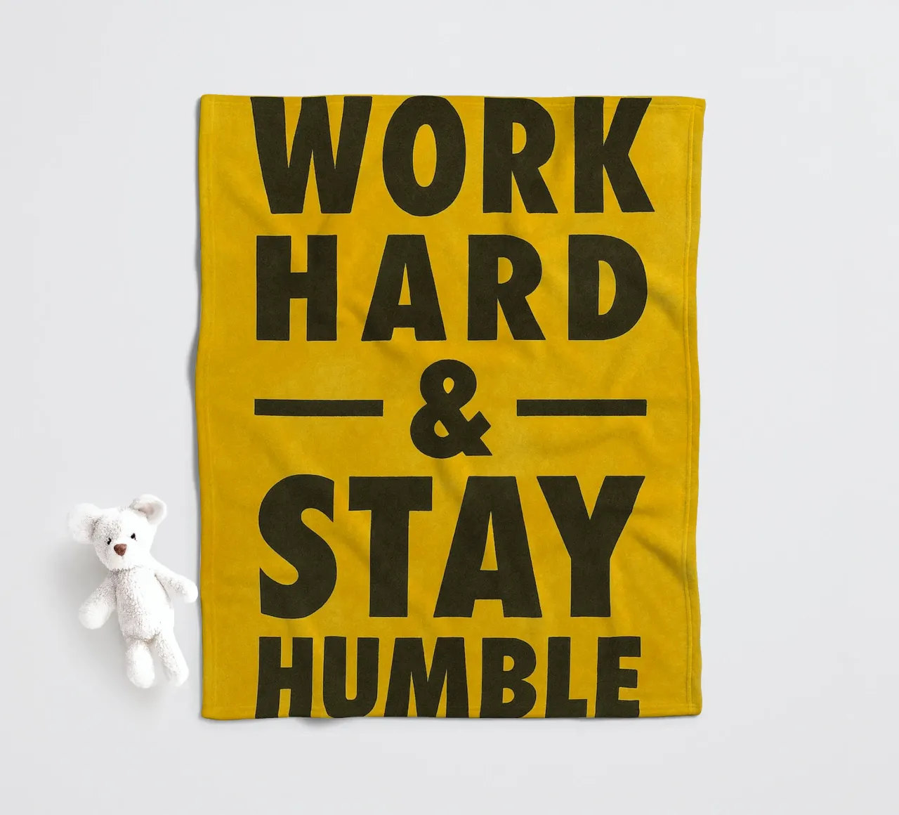 work hard and stay humble fleece blanket by onelove