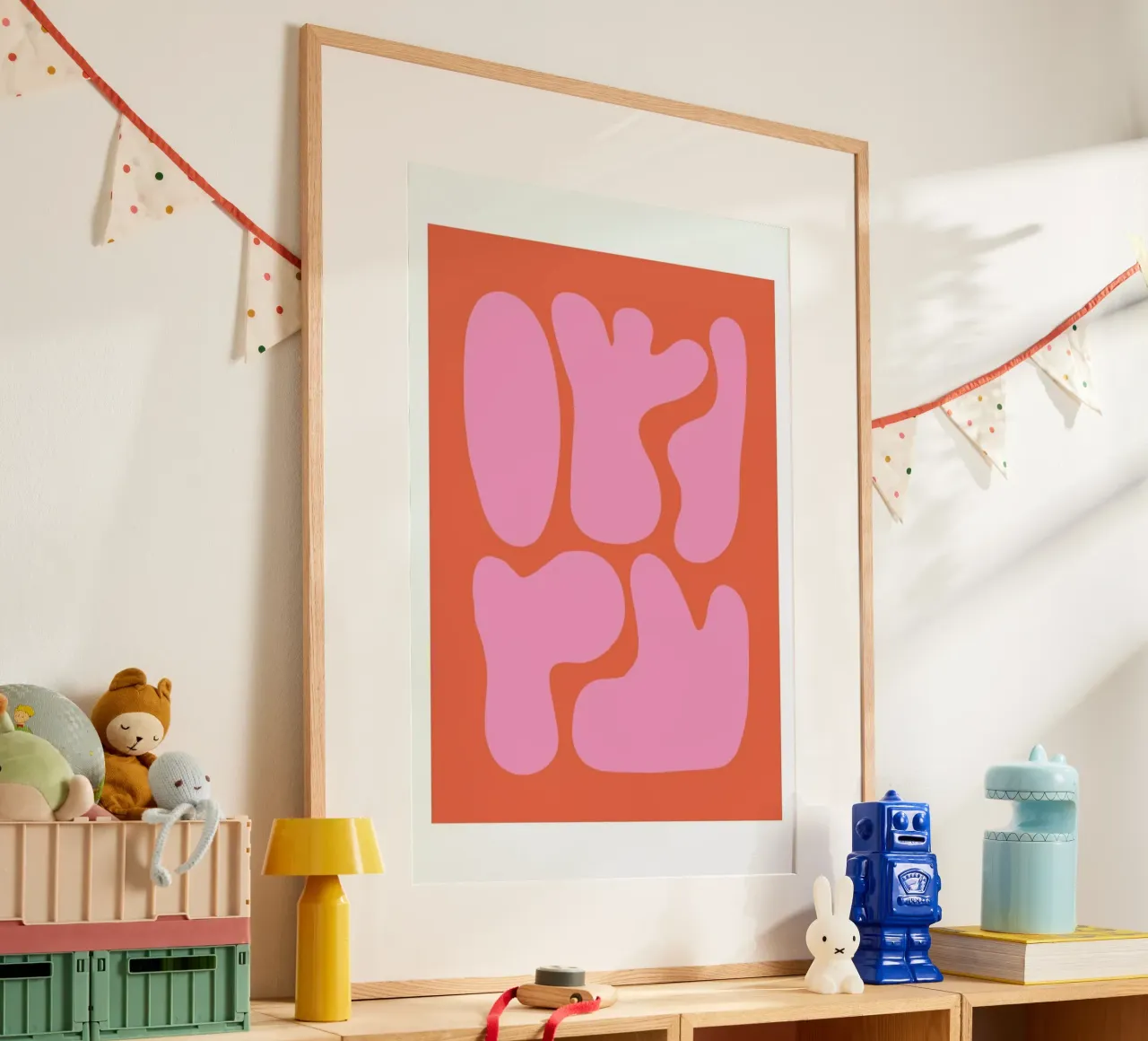 Two Colors 5 poster con telaio in plastica da Mottos by Sinan Saydik