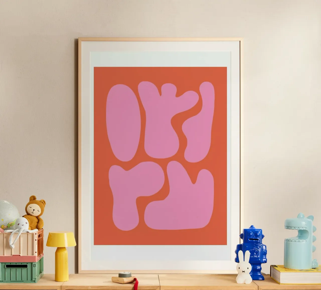 Two Colors 5 poster con telaio in plastica da Mottos by Sinan Saydik