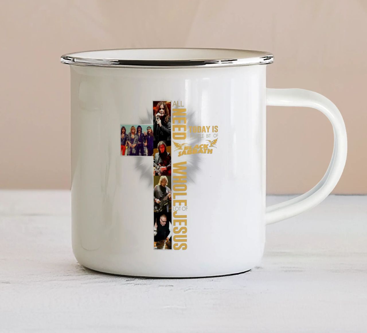 Tutto ciò di cui ho bisogno oggi è un po' di un sacco di Gesù tazza in smalto da carswick