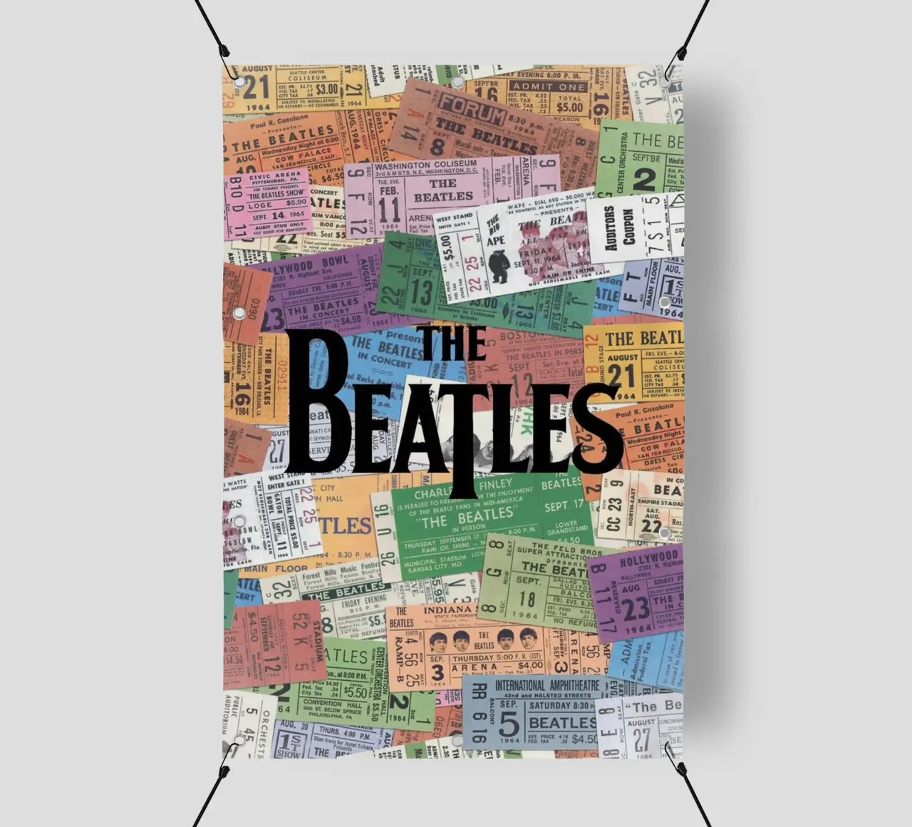 Una notte con i Beatles telo in pvc da nabcu