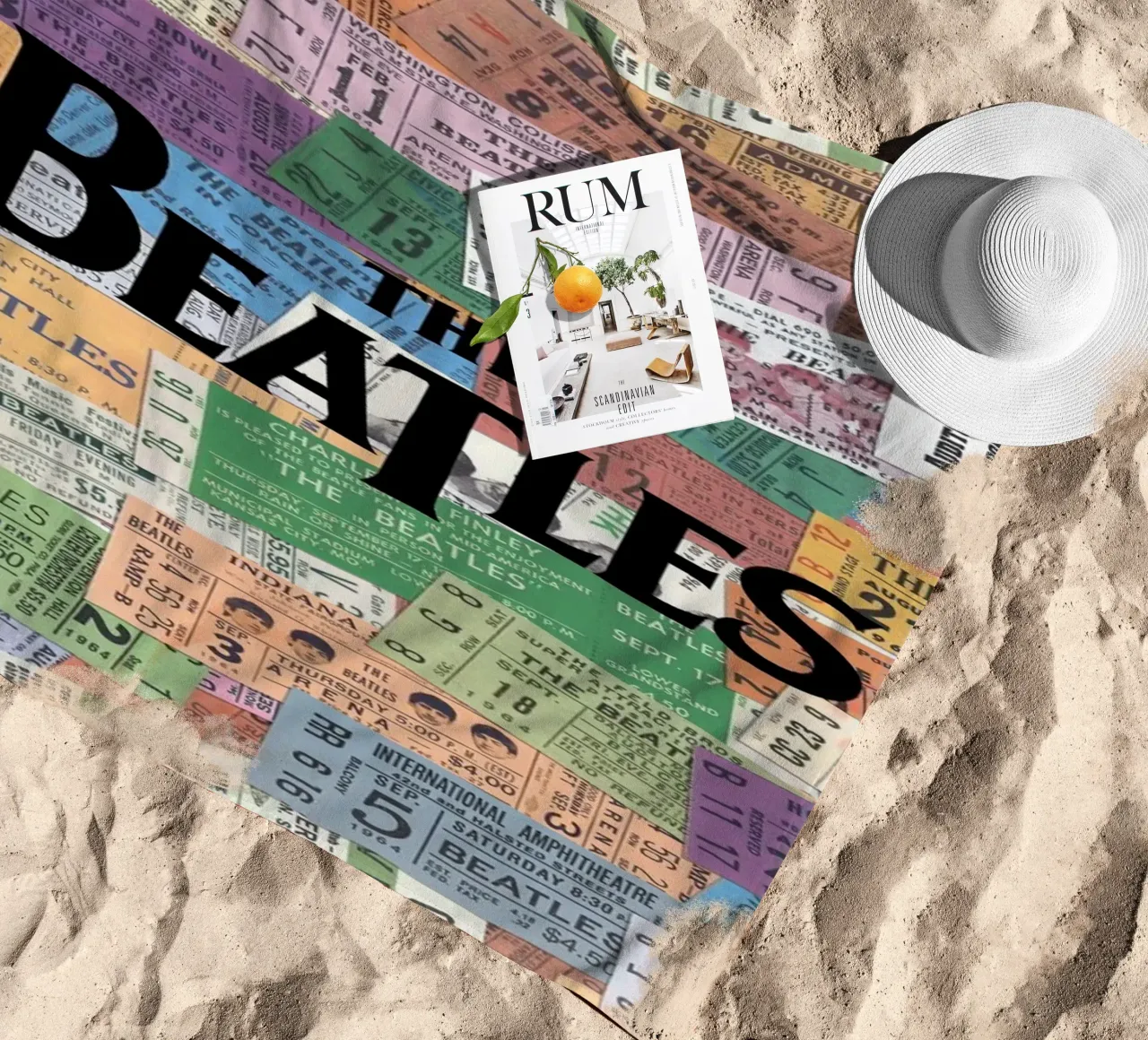 Una notte con i Beatles telo mare da nabcu