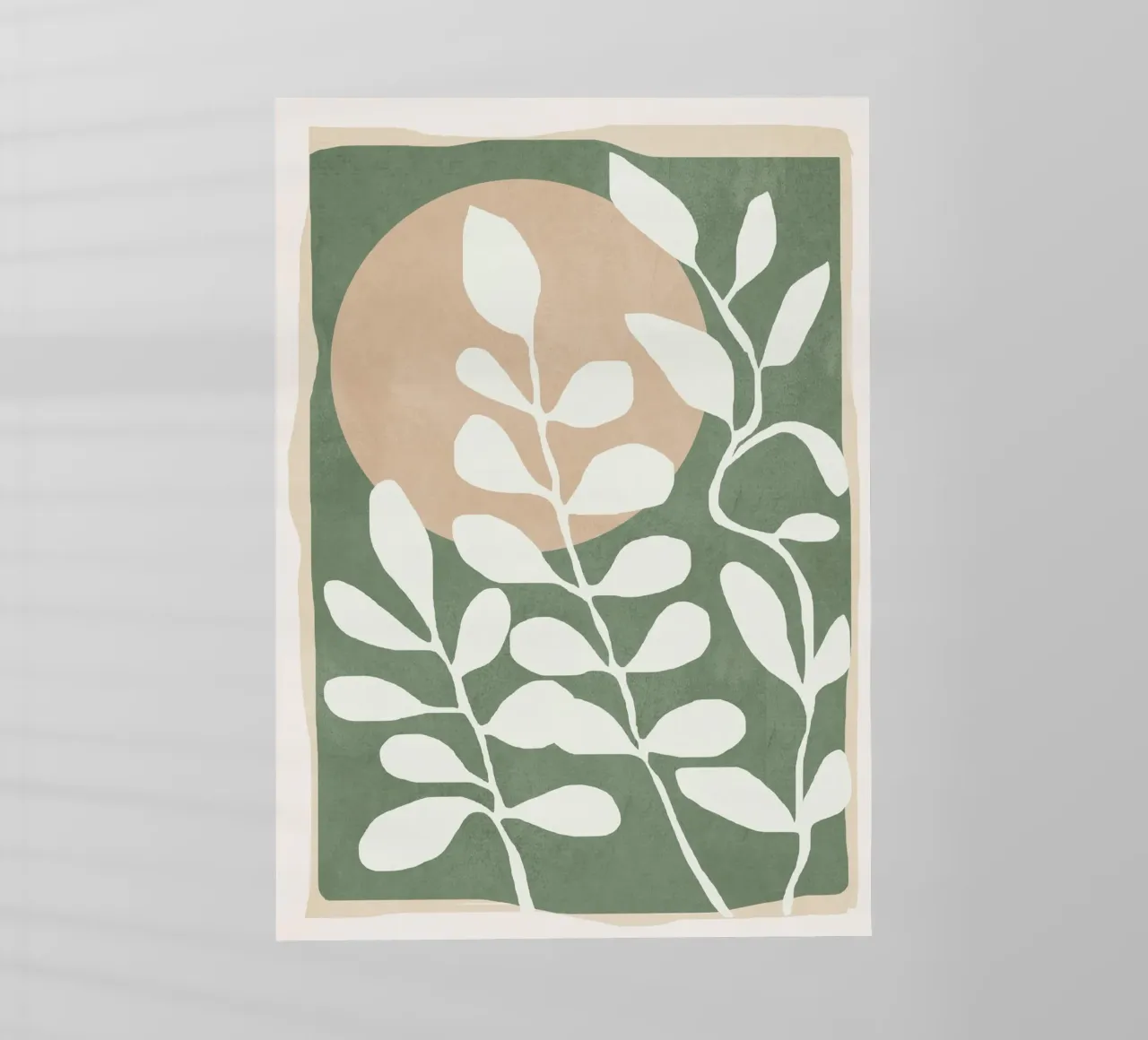 Minimal Abstract Leaves 02 pellicola backlit da cityart