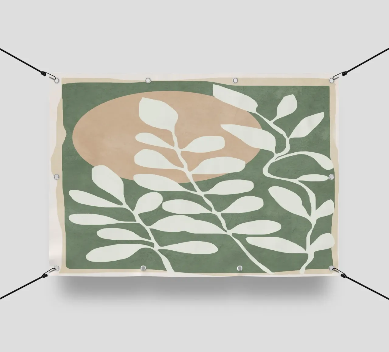 Minimal Abstract Leaves 02 telo in pvc da cityart