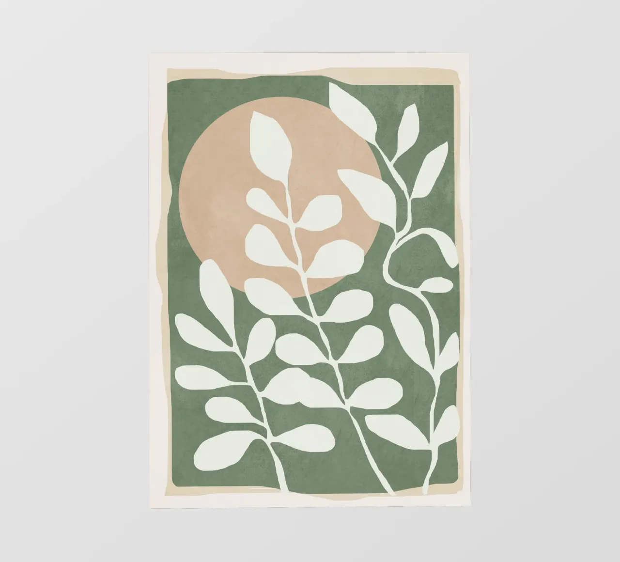 Minimal Abstract Leaves 02 telo in pvc da cityart