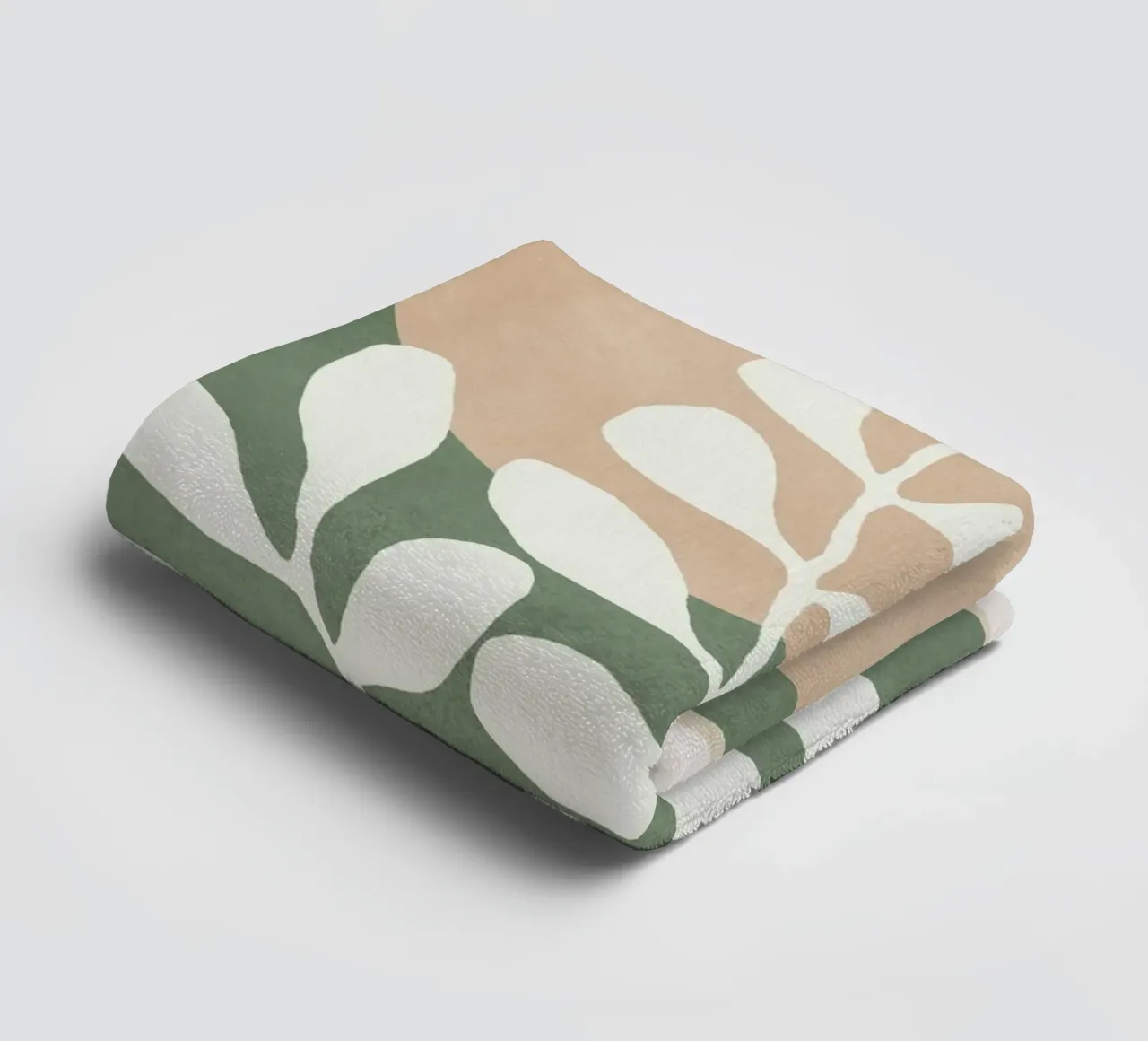 Minimal Abstract Leaves 02 asciugamano da bagno da cityart