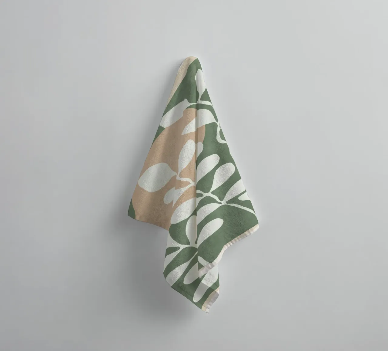 Minimal Abstract Leaves 02 asciugamano da bagno da cityart