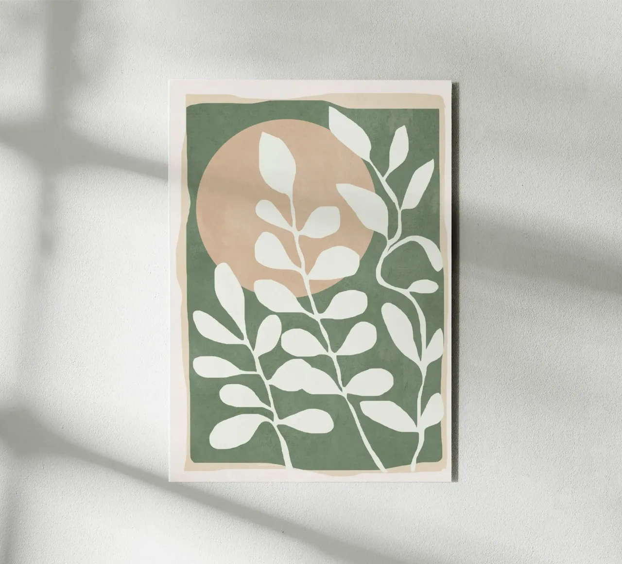 Minimal Abstract Leaves 02 alluminio dibond da cityart