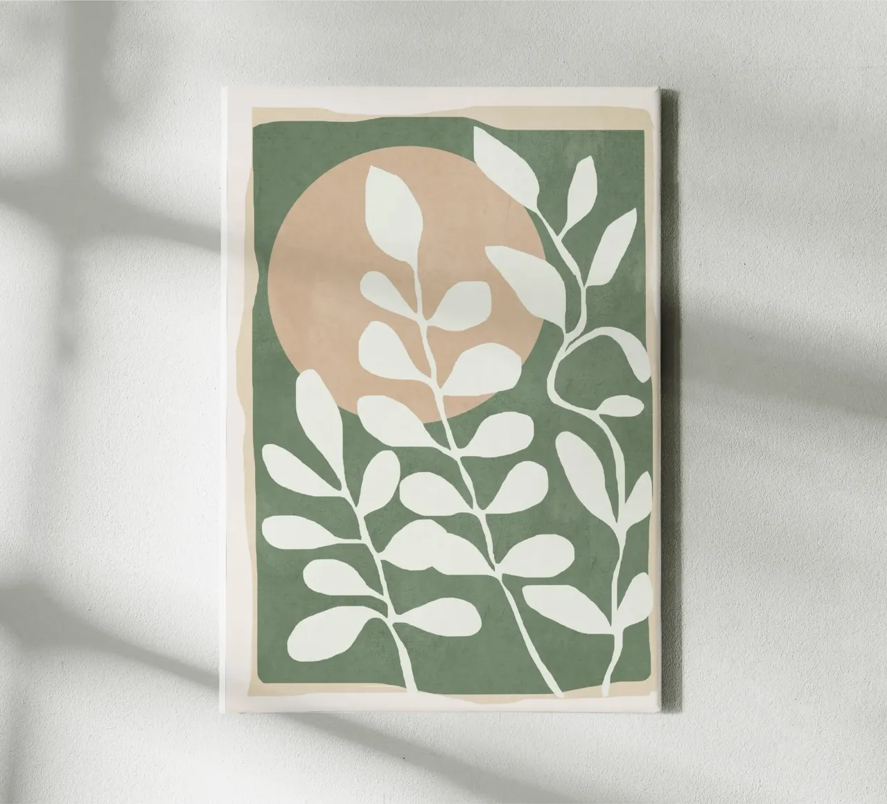 Minimal Abstract Leaves 02 tela da cityart