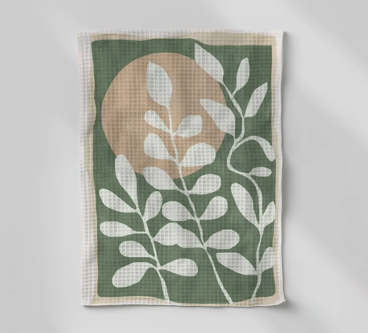 Minimal Abstract Leaves 02 canovaccio da cucina da cityart