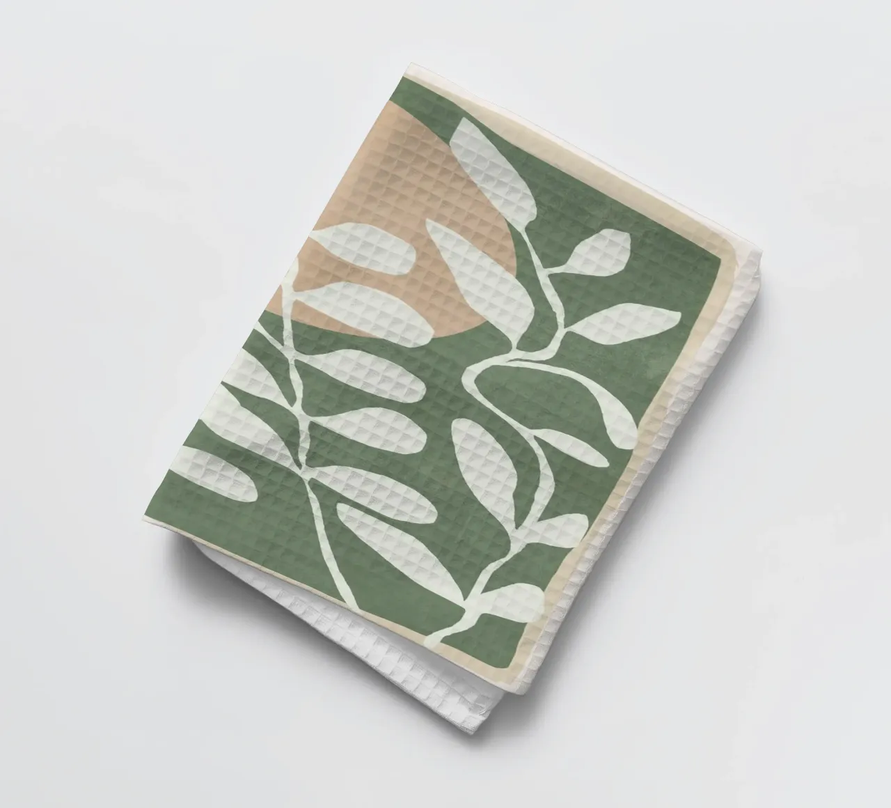 Minimal Abstract Leaves 02 canovaccio da cucina da cityart