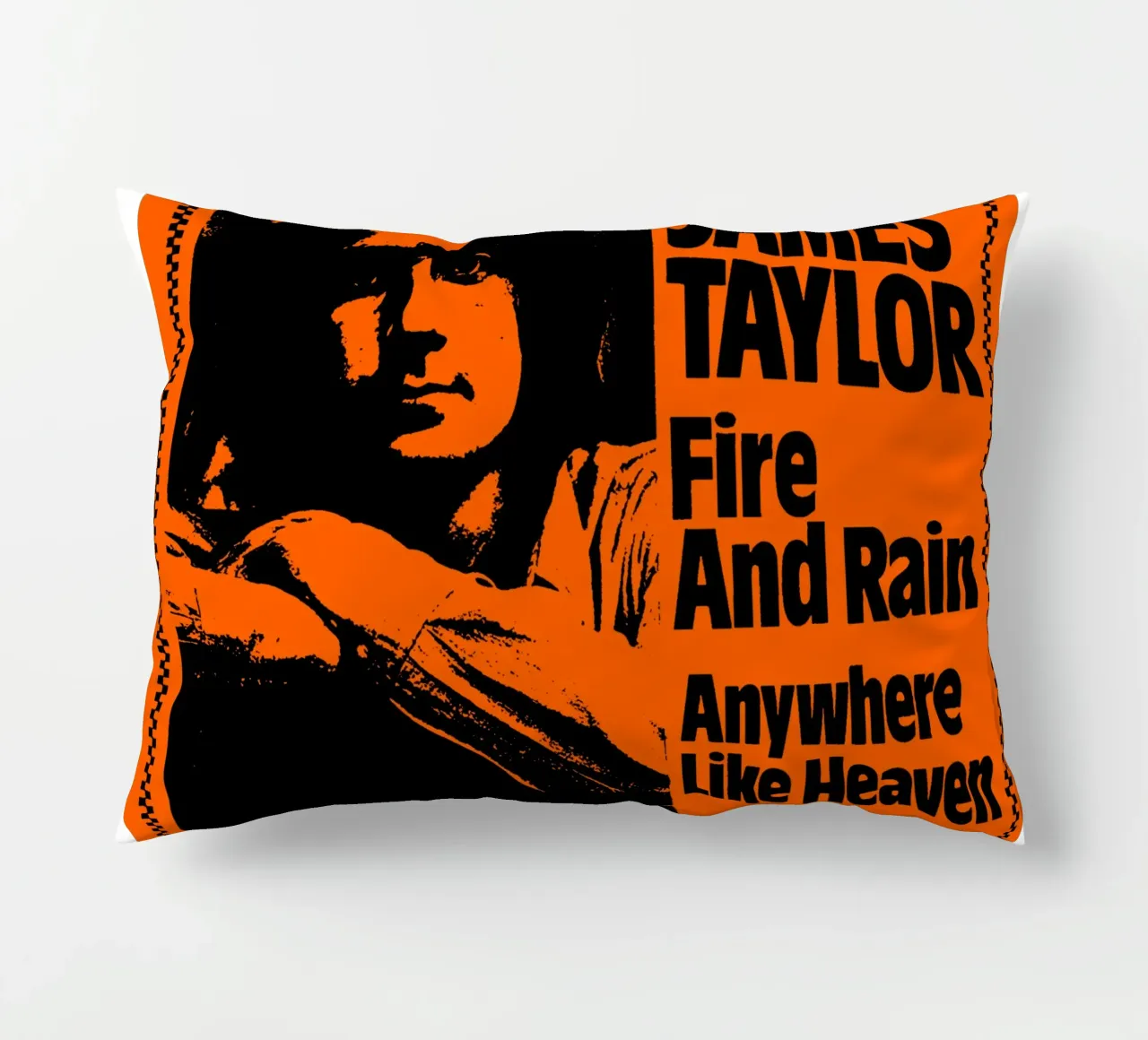James Taylor - Singer Face decorative cushion by Deepness