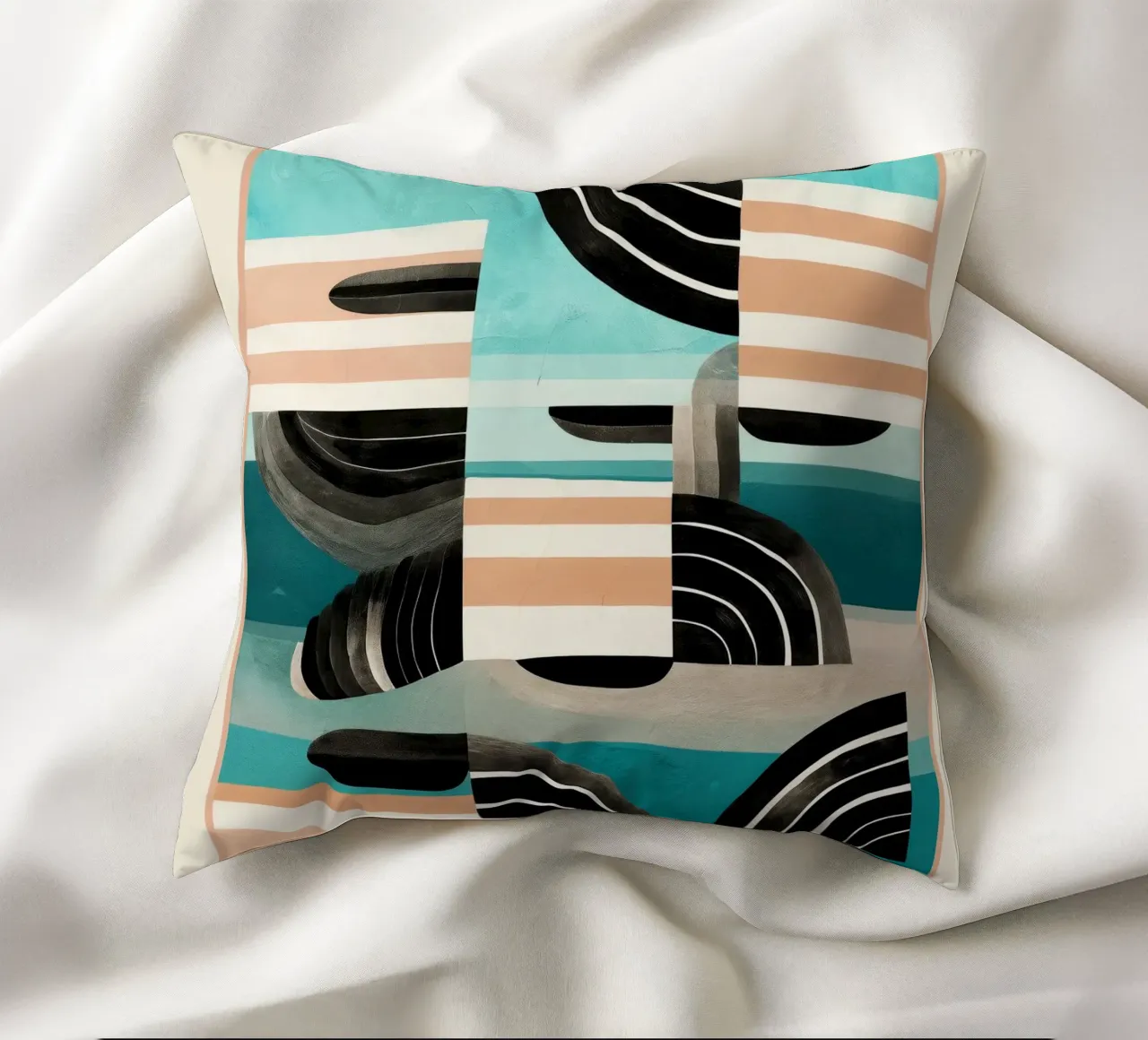 Retro Geometric Shapes 3 cuscino da Nadjaa