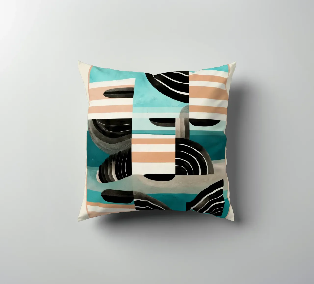 Retro Geometric Shapes 3 cuscino da Nadjaa