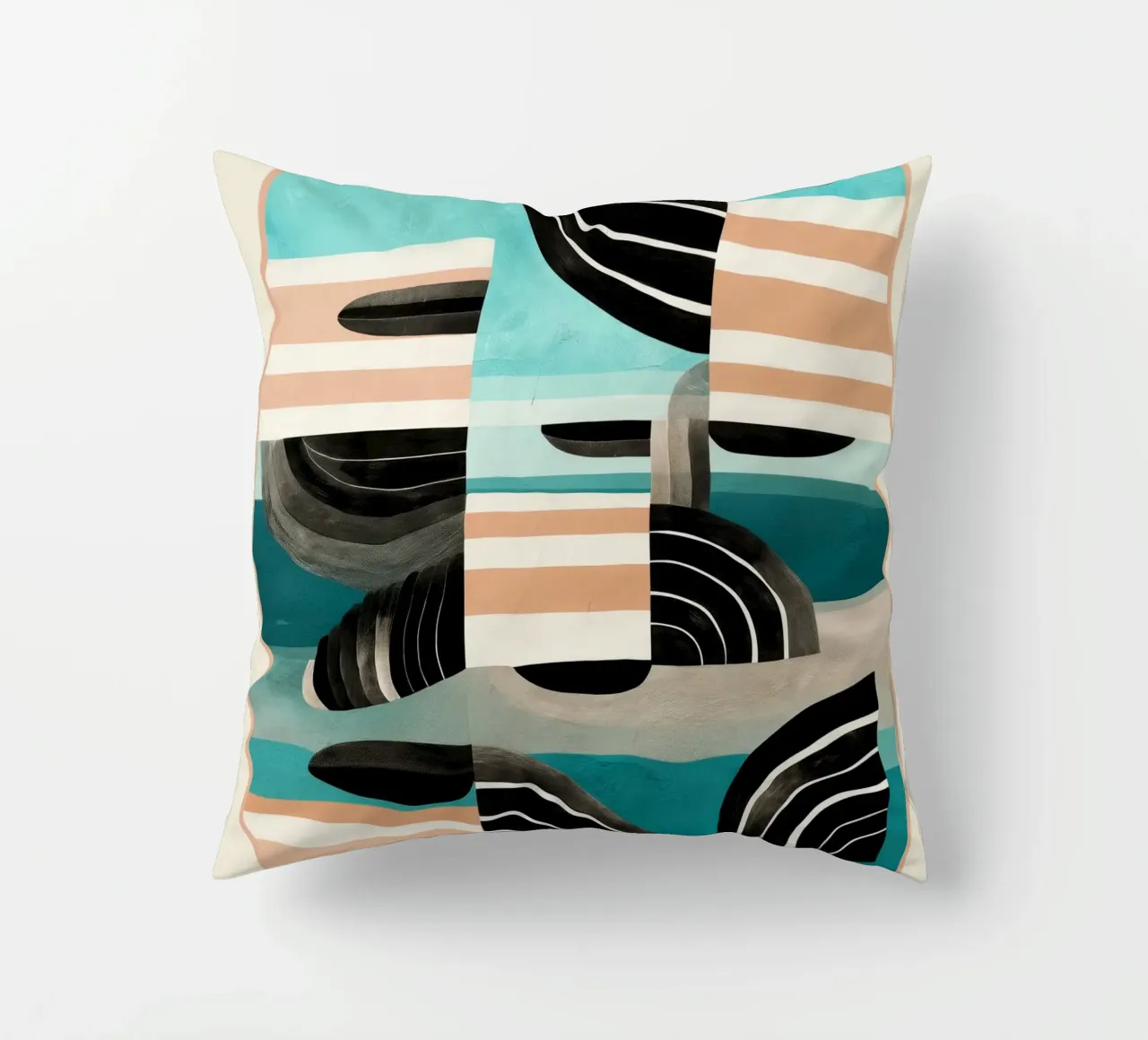 Retro Geometric Shapes 3 cuscino da Nadjaa