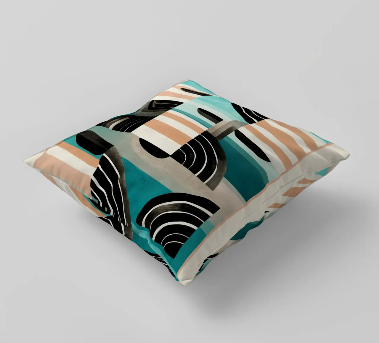 Retro Geometric Shapes 3 cuscino da Nadjaa
