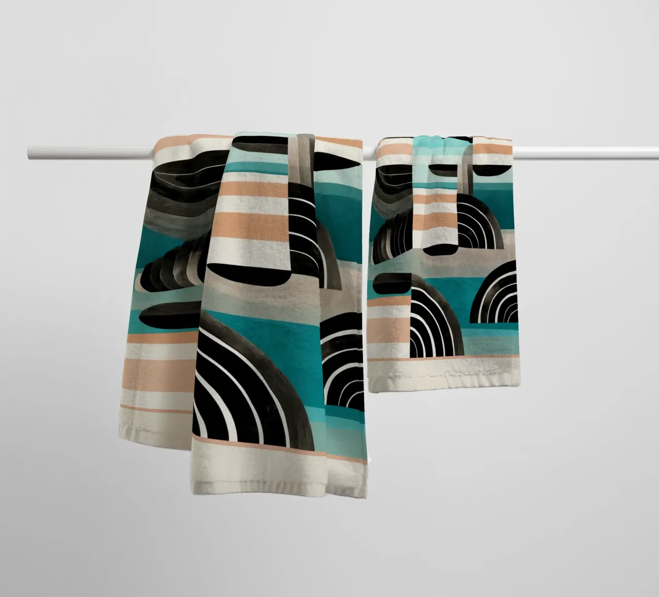 Retro Geometric Shapes 3 asciugamano da bagno da Nadjaa